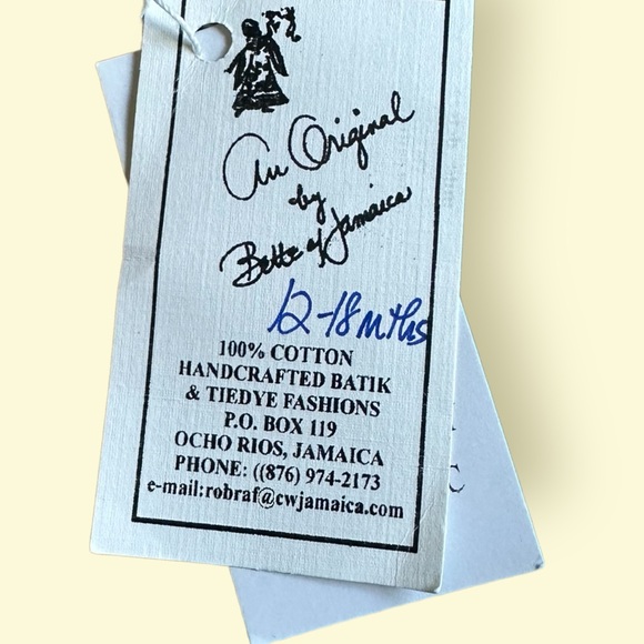 NWT Baby Girl Handmade Batik And Tie-dye Blue Summer Dress Size 12-18 Months - Picture 8 of 8